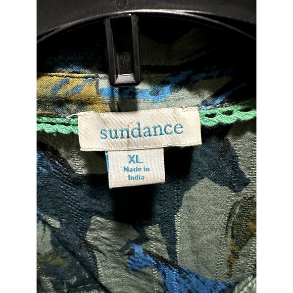 Sundance Blue and Green Button Down Shirt - Picture 2 of 9
